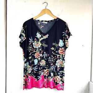 a.gain Navy Floral Tunic